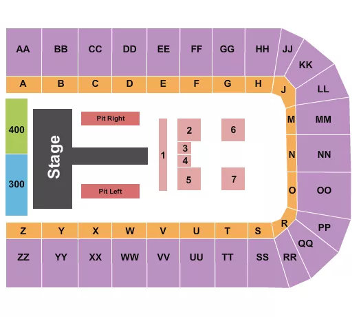 seating chart for Taylor County Expo Center - Koe Wetzel - eventticketscenter.com