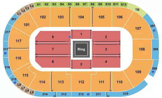 seating chart for Tech CU Arena - MMA - eventticketscenter.com