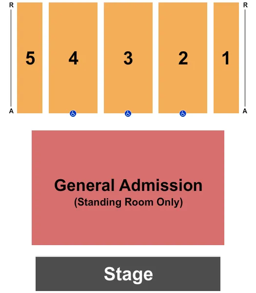 seating chart for Boeing Center at Tech Port - Endstage GA & Lettered Risers - eventticketscenter.com
