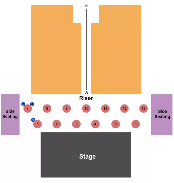 seating chart for Temple Theater - Des Moines Performing Arts - End Stage 2 - eventticketscenter.com