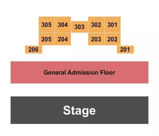 seating chart for Temple Theatre - Tacoma - Endstage GA 2 - eventticketscenter.com
