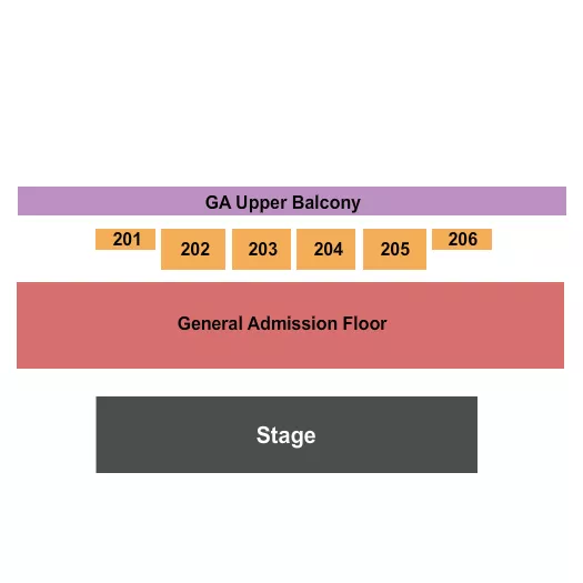 seating chart for Temple Theatre - Tacoma - Endstage GA 3 - eventticketscenter.com