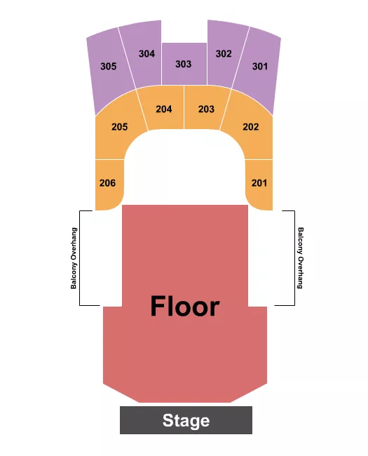 seating chart for Temple Theatre - Tacoma - Endstage GA - eventticketscenter.com