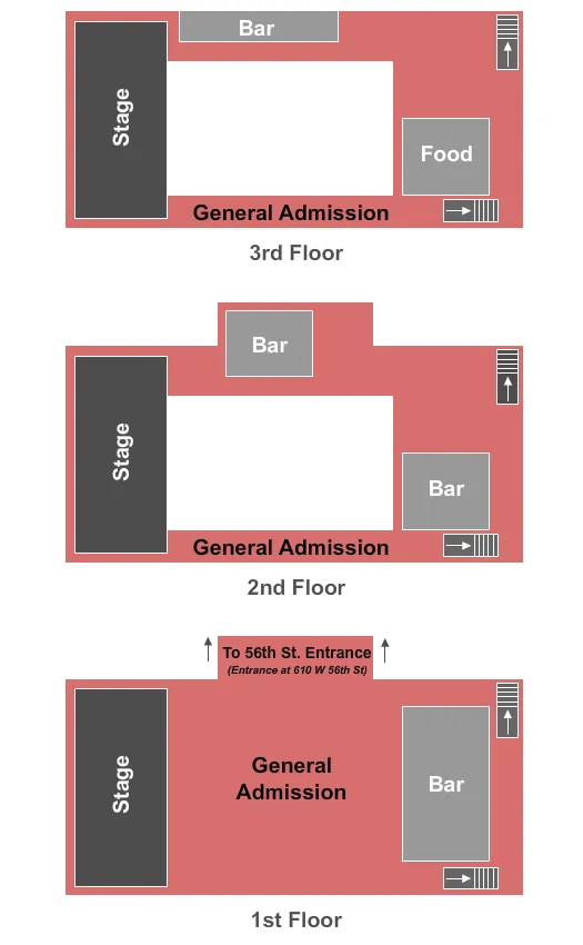 seating chart for Terminal 5 - General Admission - eventticketscenter.com