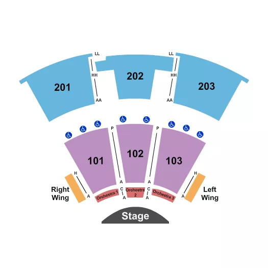 seating chart for Terrell Performing Arts Center - End Stage - eventticketscenter.com