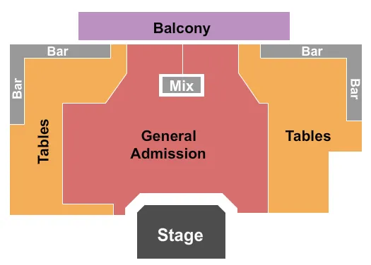 seating chart for Texas Club - GA/Tables/Balcony - eventticketscenter.com