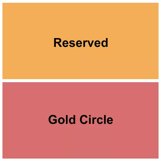 GC/Reserved Seating Chart at Texas Theatre. The chart shows the main floor/stage with seating options surrounding it, which are color coded