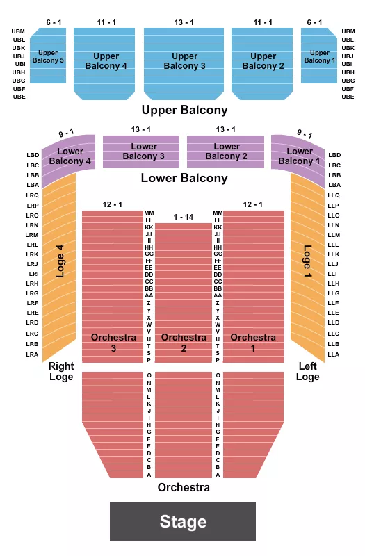 seating chart for Thalia Mara Hall - Endstage - No Pit - eventticketscenter.com