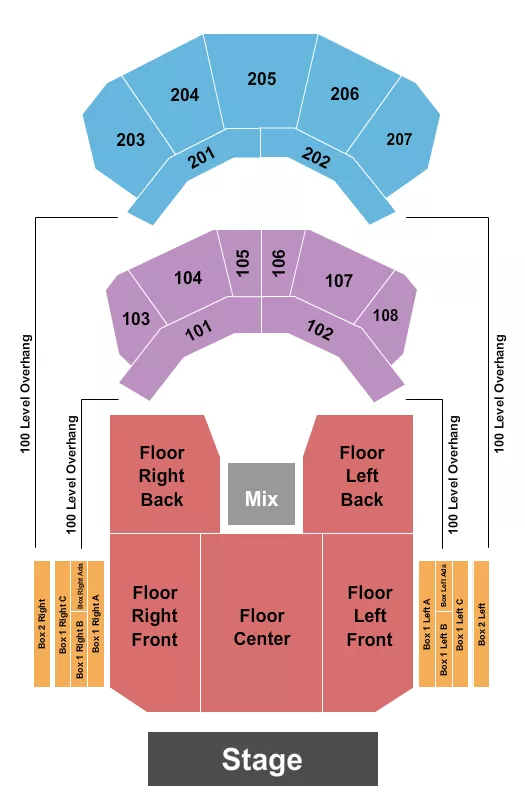 seating chart for The Andrew J Brady ICON Music Center - Endstage 2 - eventticketscenter.com