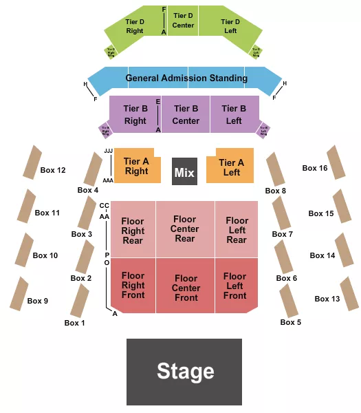 seating chart for The Anthem - D.C. - RSV/GA Standing - eventticketscenter.com