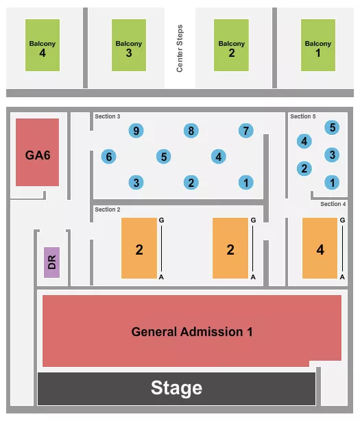 seating chart for The Arcadia Live - Endstage GA - eventticketscenter.com