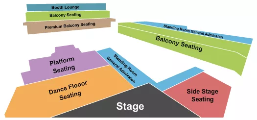 seating chart for The Ardmore Music Hall - Endstage w/ Dance Floor - eventticketscenter.com