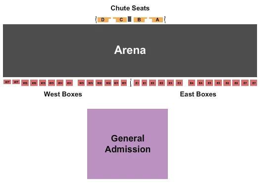 seating chart for The Arena at the Central Wyoming Fairgrounds  - Rodeo - eventticketscenter.com