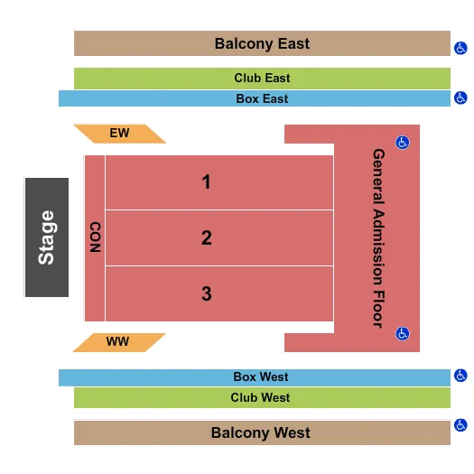 seating chart for The Armory - Minneapolis - Endstage 2 - eventticketscenter.com