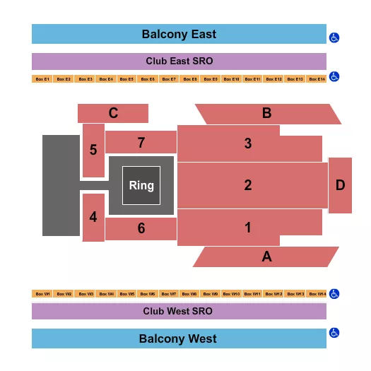 seating chart for The Armory - Minneapolis - WWE - eventticketscenter.com