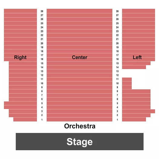 seating chart for The Arts Council of Tuscaloosa - Endstage - eventticketscenter.com
