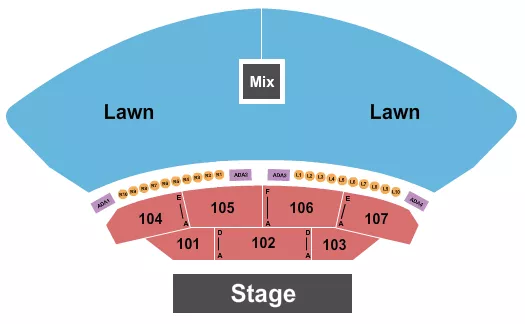 seating chart for The Astro Amphitheater - Endstage 3 - eventticketscenter.com