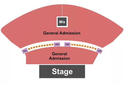 seating chart for The Astro Amphitheater - GA Tables - eventticketscenter.com