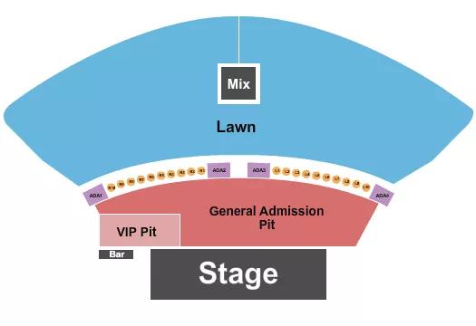 seating chart for The Astro Amphitheater - GA & VIP Pit 4 - eventticketscenter.com