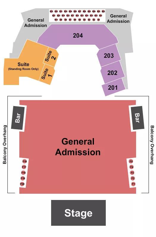 seating chart for The Astro - NE - Endstage GA 2 - eventticketscenter.com