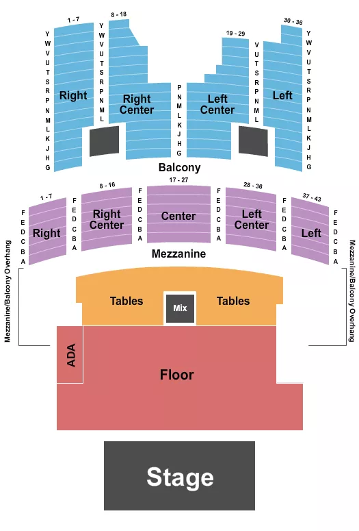 seating chart for The Aztec Theatre  - Endstage GA Floor - eventticketscenter.com
