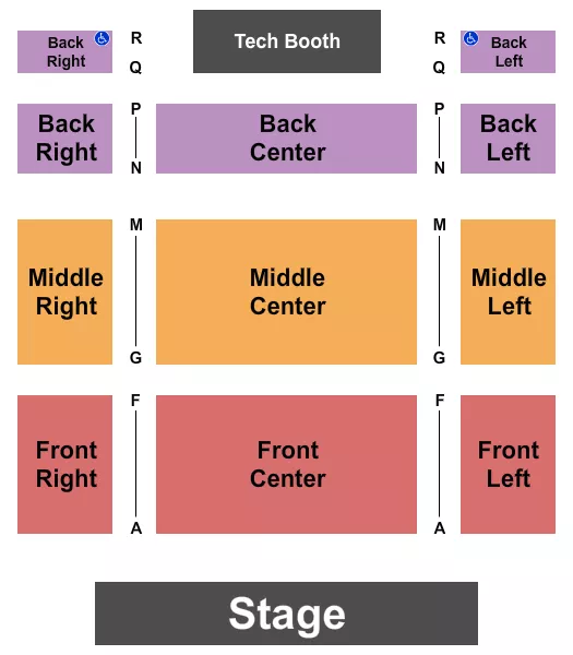 seating chart for The Badgett Playhouse - Endstage - eventticketscenter.com