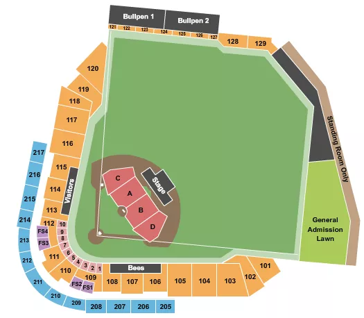 seating chart for The Ballpark At America First Square - Concert - eventticketscenter.com