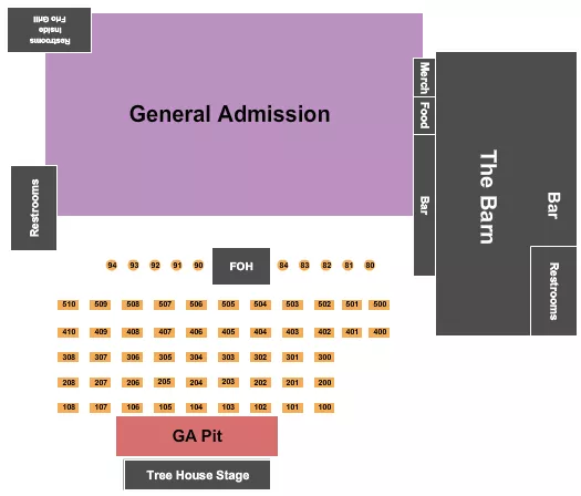 seating chart for The Barn at The Frio - Endstage GA Pit - eventticketscenter.com