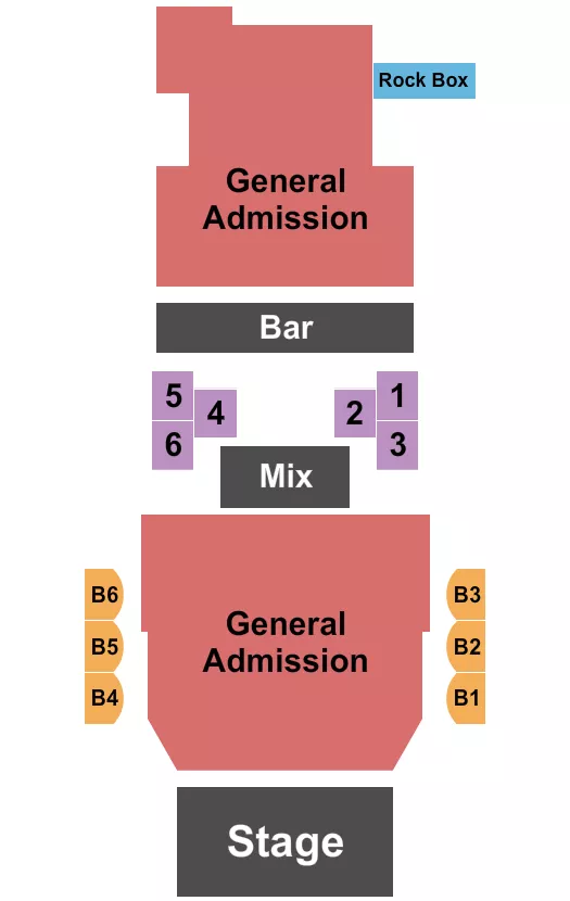 seating chart for The Blue Note - MO - Endstage GAFlr/GABalc/Tables - eventticketscenter.com