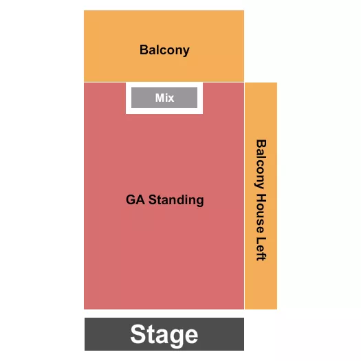 seating chart for The Bomb Factory - Dance Gavin Dance 2 - eventticketscenter.com
