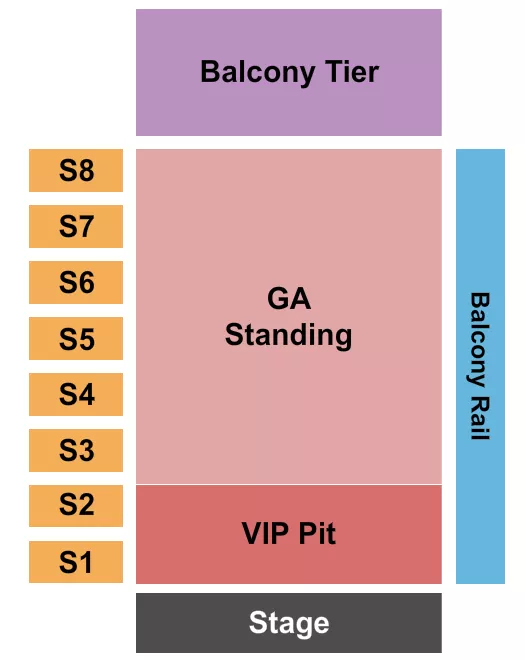 seating chart for The Factory in Deep Ellum - GA & VIP Pit - eventticketscenter.com