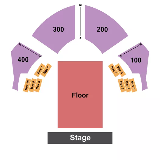 seating chart for The Bourbon Room at Showboat Resort Atlantic City - Endstage GA Floor - eventticketscenter.com