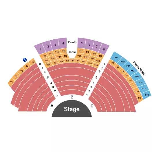 seating chart for The Bowl at Sugar Hill - End Stage - eventticketscenter.com