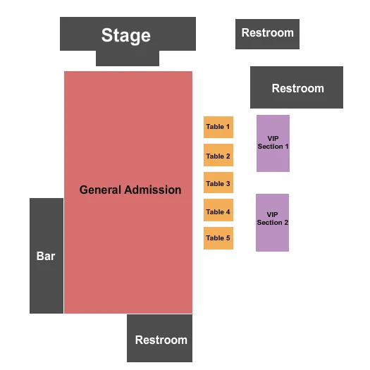 seating chart for The Broadberry - GA - Tables - eventticketscenter.com