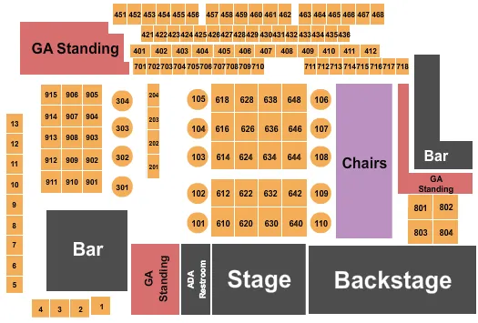 seating chart for The Canyon - Montclair - Endstage 3 - eventticketscenter.com