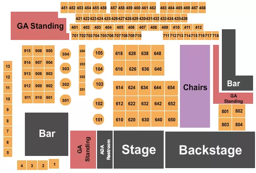 seating chart for The Canyon - Montclair - Endstage 4 - eventticketscenter.com