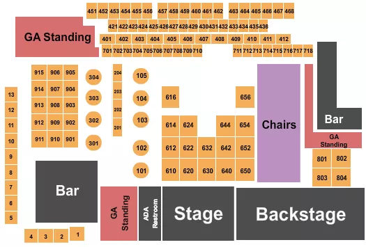 seating chart for The Canyon - Montclair - Endstage 5 - eventticketscenter.com