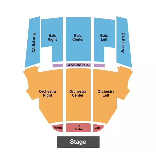 seating chart for The Canyon at Oxnard Performing Arts Center - Endstage GA Balc - eventticketscenter.com
