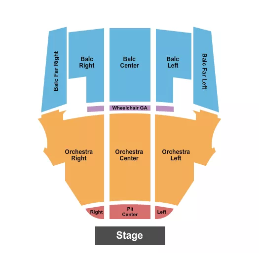 seating chart for The Canyon at Oxnard Performing Arts Center - End Stage - eventticketscenter.com