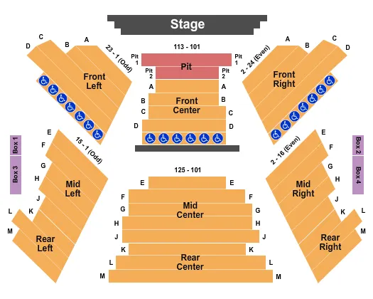 seating chart for The Carlsen Center - Polsky Theatre - Endstage - eventticketscenter.com