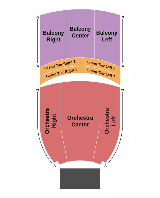 seating chart for The Carolina Theatre At Belk Place - Endstage - eventticketscenter.com