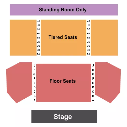 seating chart for The Center For The Arts - Grass Valley - Endstage w/ GA - eventticketscenter.com