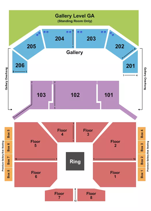 seating chart for The Chelsea - The Cosmopolitan of Las Vegas - Boxing 2 - eventticketscenter.com