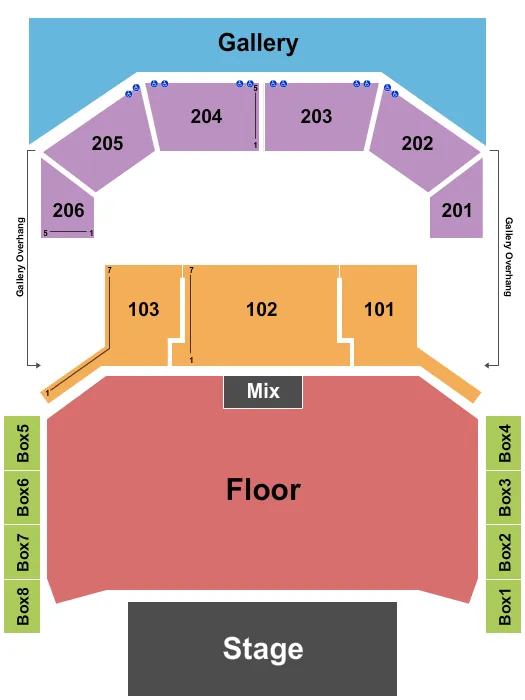 seating chart for The Chelsea - The Cosmopolitan of Las Vegas - End Stage GA Floor - eventticketscenter.com