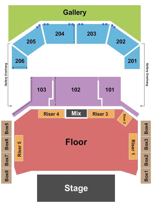 seating chart for The Chelsea - The Cosmopolitan of Las Vegas - Endstage GA Flr w/ Risers - eventticketscenter.com