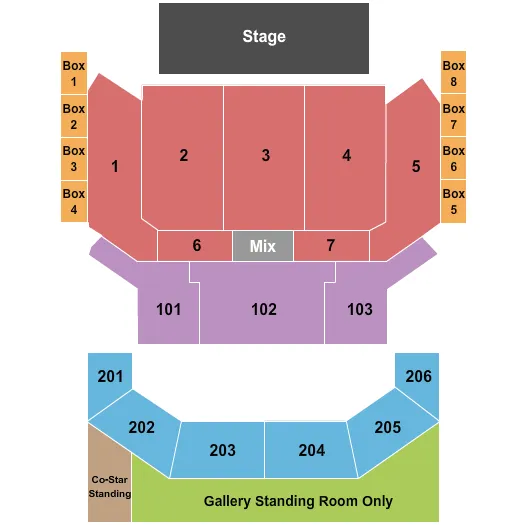 seating chart for The Chelsea - The Cosmopolitan of Las Vegas - End Stage 3 - eventticketscenter.com