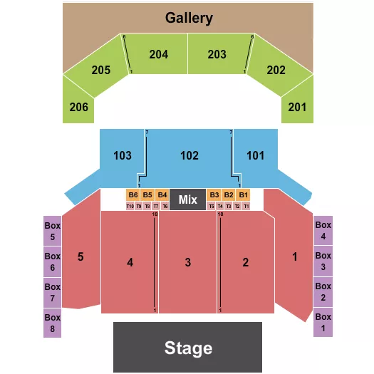 seating chart for The Chelsea - The Cosmopolitan of Las Vegas - Endstage Boxes/GA Gallery - eventticketscenter.com