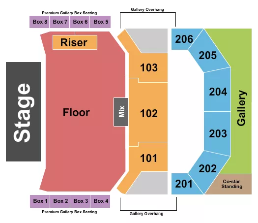 seating chart for The Chelsea - The Cosmopolitan of Las Vegas - Endstage GA Floor 2 - eventticketscenter.com