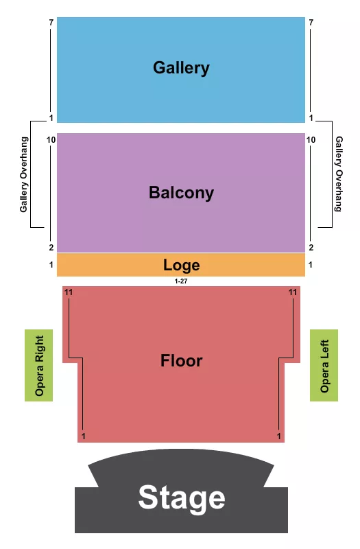 seating chart for The Civic Theatre - Endstage 3 - eventticketscenter.com