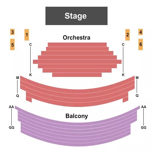 seating chart for The Clarice Smith Performing Arts Center - Kay Theatre - End Stage - eventticketscenter.com